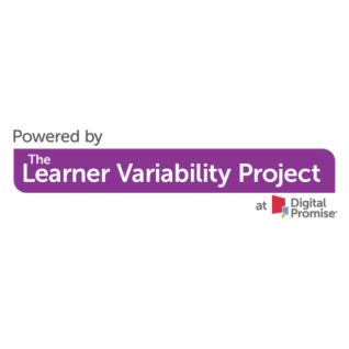 logo that says "powered by the learner variability project" at Digital Promise